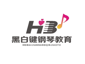 郑国麟的黑白键钢琴教育logo设计