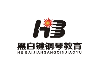 郑国麟的黑白键钢琴教育logo设计