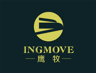 谭家强的ingmove鹰牧logo设计