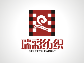 张军代的瑞彩纺织logo设计