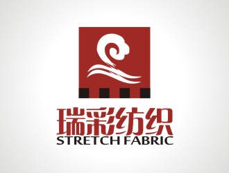 张军代的瑞彩纺织logo设计