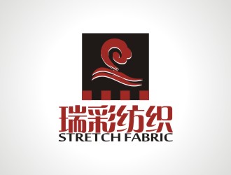 张军代的瑞彩纺织logo设计