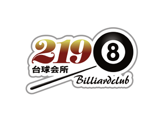 谭家强的2198台球会所logo设计