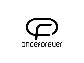 周金进的英文：onceforever  +中文：万姿艾唯logo设计