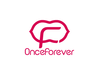 周金进的英文：onceforever  +中文：万姿艾唯logo设计