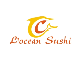 曾翼的L'OCEAN SUSHIlogo设计