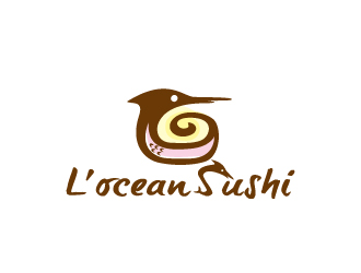 周金进的L'OCEAN SUSHIlogo设计