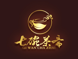 杨福的七碗茶斋茶馆logo设计