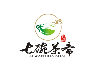 杨福的七碗茶斋茶馆logo设计