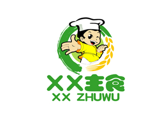 秦晓东的××主食logo设计