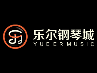 赵鹏 v的乐尔钢琴logo设计