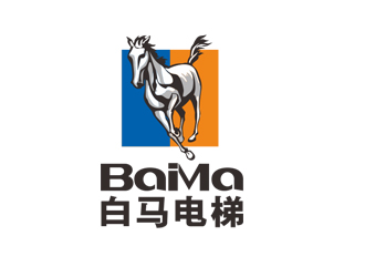 周国强的白马电梯logo设计