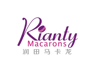 曾翼的润田马卡龙甜品店铺logo设计