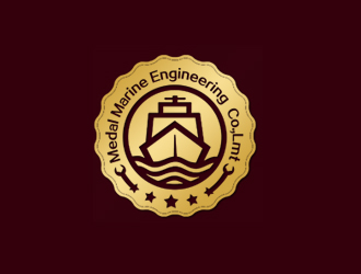 余亮亮的船舶修理奖章logo，公司名：Medal Marine Engineering Co., Lmtlogo设计