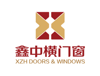 孙金泽的鑫中横门窗logo设计