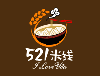 秦晓东的521 过桥米线logo设计