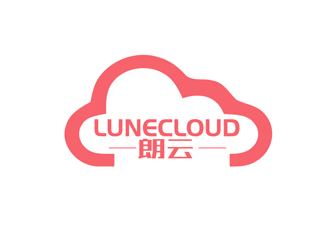 秦晓东的朗云logo,英文为：LUNeCLOUD，中文:朗云logo设计