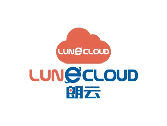 曾翼的朗云logo,英文为：LUNeCLOUD，中文:朗云logo设计