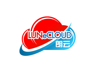 晓熹的朗云logo,英文为：LUNeCLOUD，中文:朗云logo设计