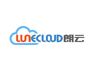 柳辉腾的朗云logo,英文为：LUNeCLOUD，中文:朗云logo设计