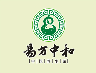 梁俊的易方中和中医养生馆logo设计