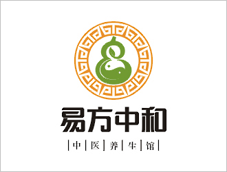 梁俊的易方中和中医养生馆logo设计