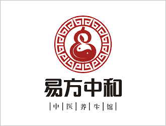 梁俊的易方中和中医养生馆logo设计