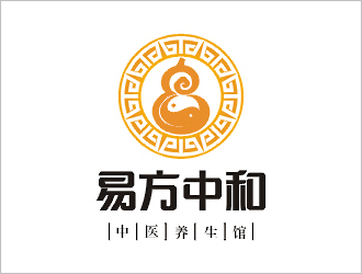 梁俊的易方中和中医养生馆logo设计