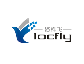 杨占斌的洛科飞智能科技公司，英文locflylogo设计