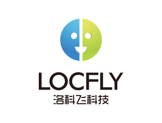 孙金泽的洛科飞智能科技公司，英文locflylogo设计