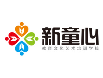 钟炬的新童心教育文化艺术培训学校logo设计