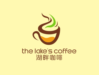 林万里的湖畔咖啡，the lake's coffeelogo设计