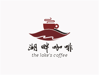 梁俊的湖畔咖啡，the lake's coffeelogo设计