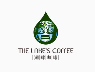 郭庆忠的湖畔咖啡，the lake's coffeelogo设计