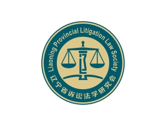 曾翼的辽宁省诉讼法学研究会会徽对称LOGOlogo设计