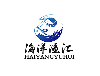 秦晓东的海洋渔滙海鲜logologo设计