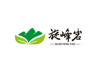 钟炬的旋峰岩中草药商标logo设计