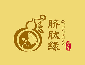 潘乐的脐肽缘养生logo设计