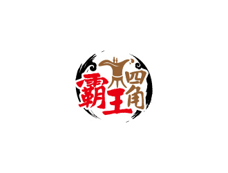 周金进的霸王四角白酒logologo设计