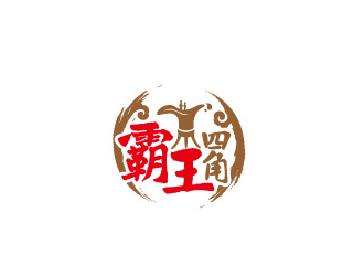 周金进的霸王四角白酒logologo设计