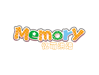 张祥琴的Memory 忆萌私房烘焙对称商标设计logo设计