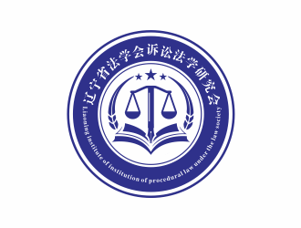 隆菲菲的辽宁省诉讼法学研究会会徽对称LOGOlogo设计