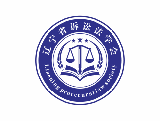 隆菲菲的辽宁省诉讼法学研究会会徽对称LOGOlogo设计