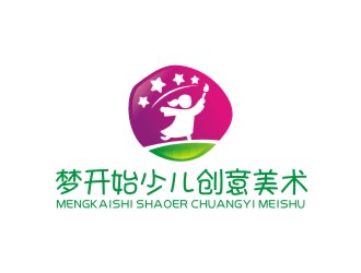 曾翼的梦开始少儿创意美术教育LOGO设计logo设计