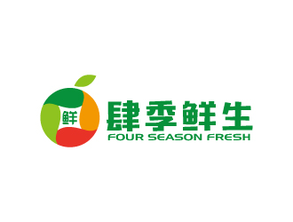 张俊的肆季鲜生 超市LOGOlogo设计