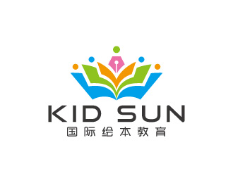 周金进的kid sun 国际绘本教育logo设计