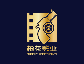 孙金泽的枪花影业logo设计