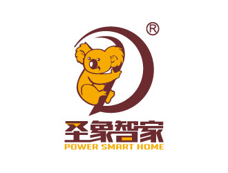 连杰的圣象智家 Power Smart home智能家居企业logologo设计