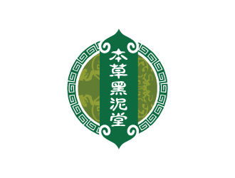 张俊的本草黑泥堂logo设计