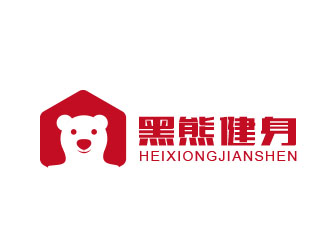 朱红娟的黑熊健身logo设计